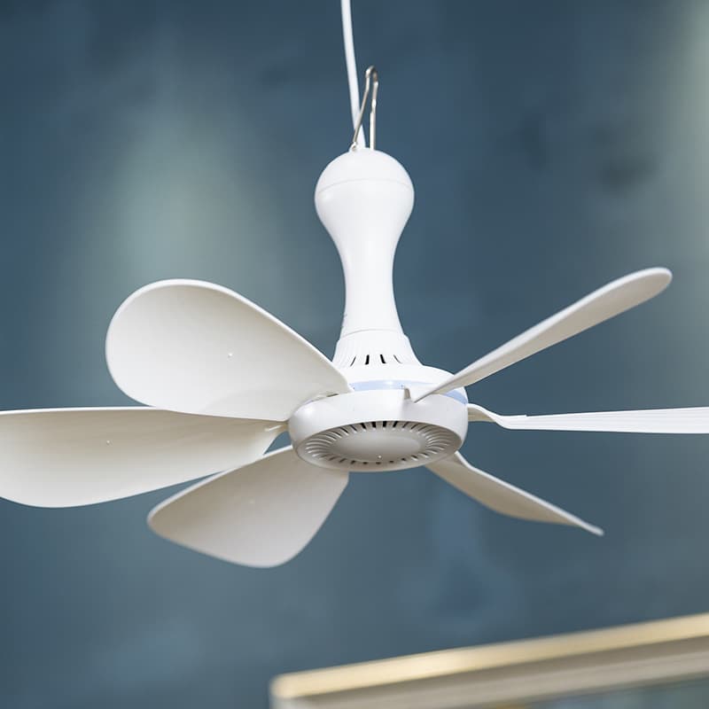 USB Rechargeable Low Voltage Dual-Use Small Home Silent High Wind Power Mini Mosquito Net Electric Fan Six-Blade Ceiling Fan