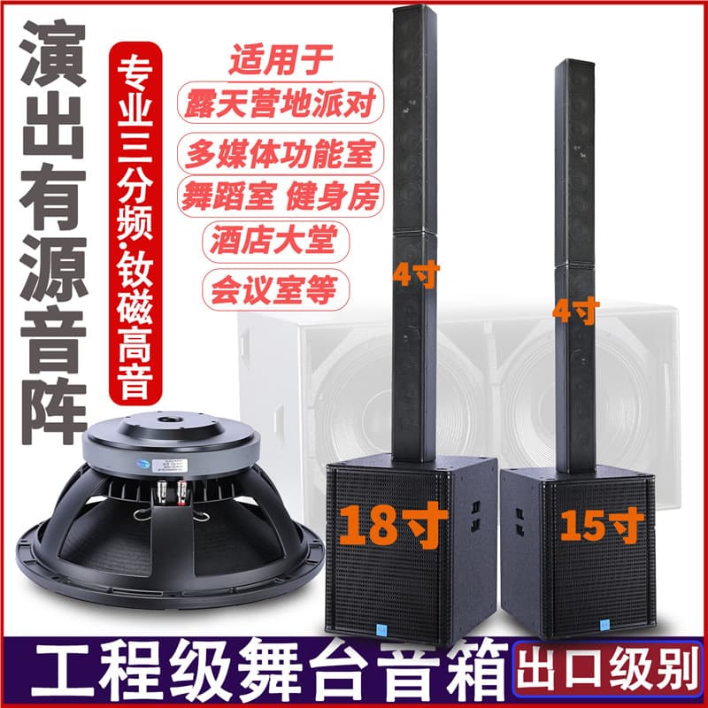 Home KTV 15-inch Active Speaker 18-inch Subwoofer Sound Bar Array Conference Broadcast Speech Audio