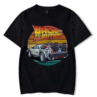 Back to the Future T-Shirt Men's Summer Casual T-Shirt Women's Fashion T-Shirt Casual Clothing Top Cool Car T