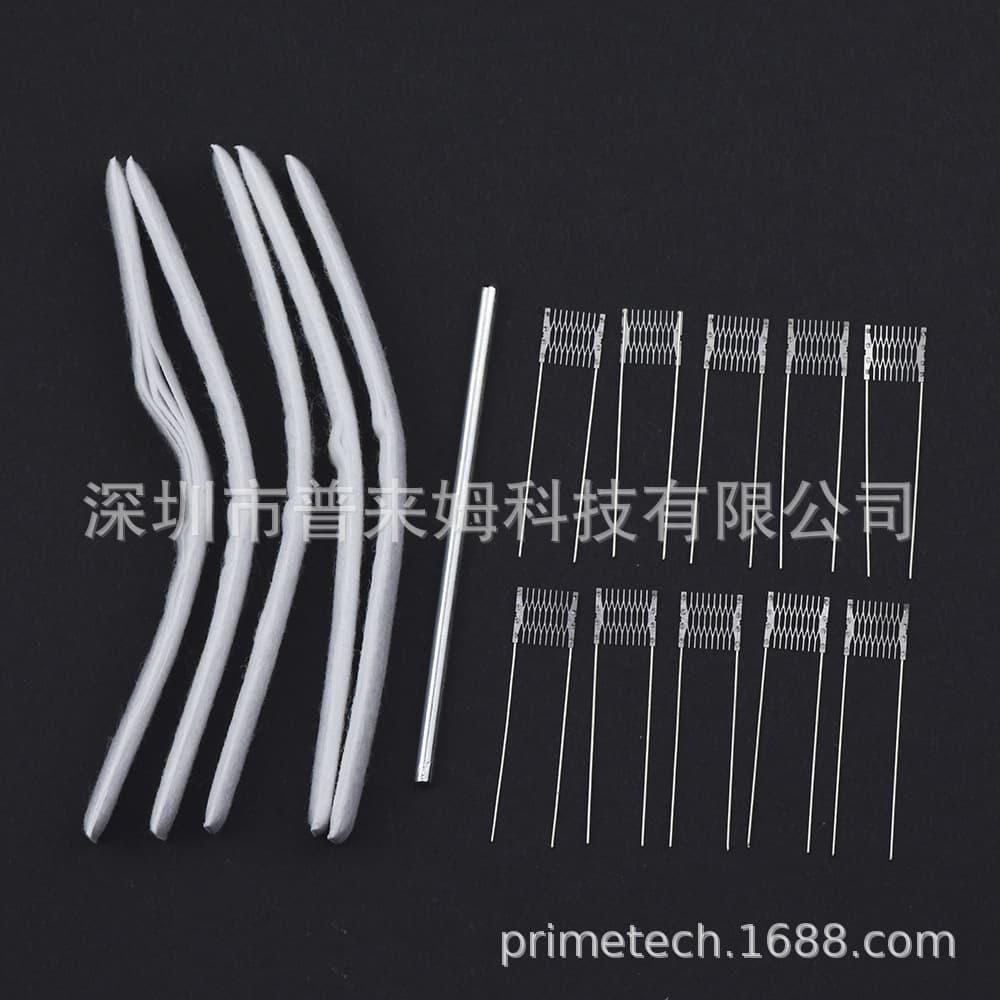 Rebuild Kits: 0.6-1.2 Ohm Mesh Heating Wire with Tools and Cotton