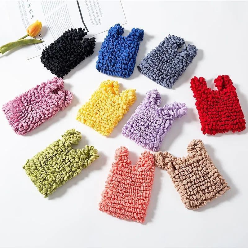 Supply Hot Selling Bubble Bag Pineapple Bag Magic Bag Durian Bag Eco-Friendly Handbag Crinkle Magic Stretchable Magic