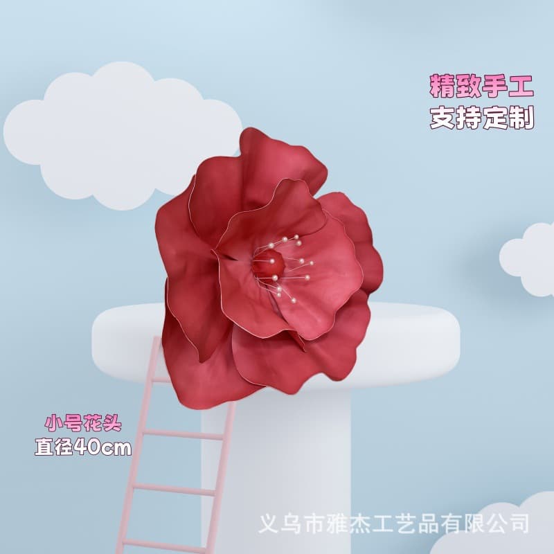 New Wedding Aisle Guide Giant Poppy Flower Decoration for Photo Spots, Window Display, Shopping Mall Ornament