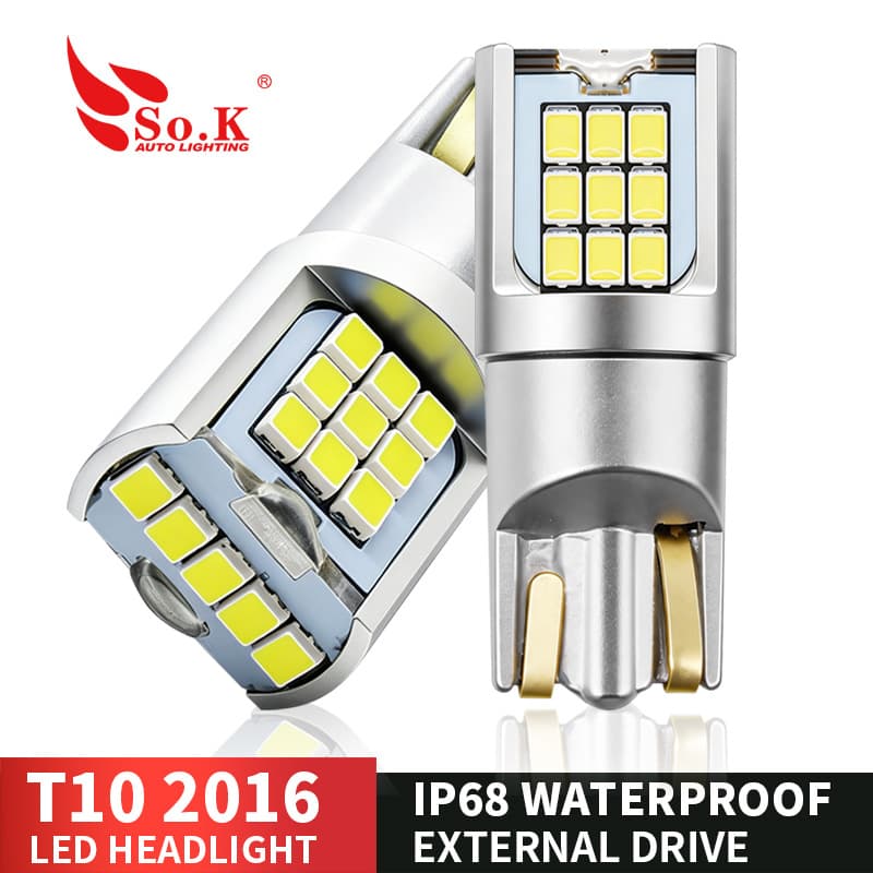 T10 LED Bulb Position Light W5W 23SMD 2016 LED Bead Brake Light Turn Signal LED194 Small Light Canbus