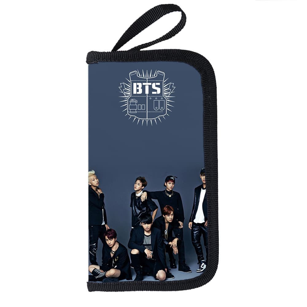 Bts Coin Purse Adult and Teenager Fixed Wallet Double-Sided Printing Id Photo Card Holder for Boys and Girls