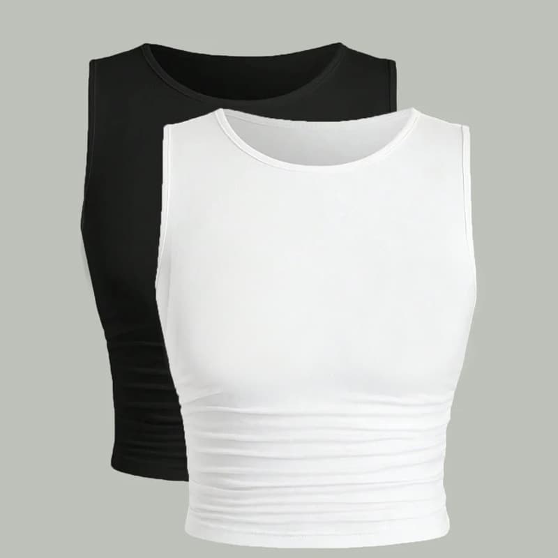 Women's Casual Slim Fit Solid Color Pullover Vest Top Amazon Hot Selling Basic Camisole Bulk Wholesale