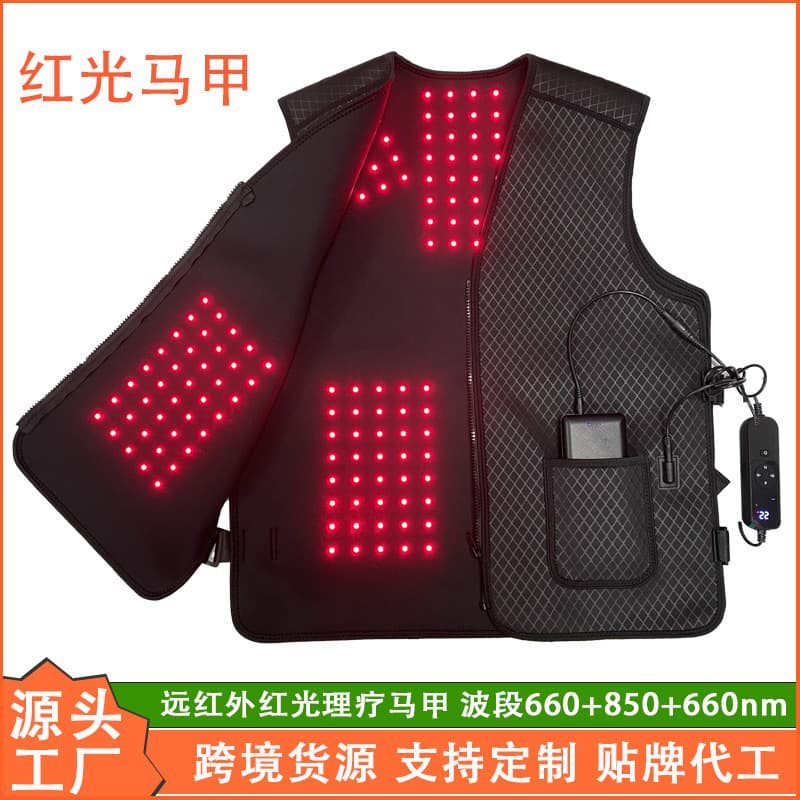 Red light physiotherapy vest cross-border far infrared cervical vertebra hot compress shoulder pad heating suit shoulder and neck fit phototherapy foreign trade factory