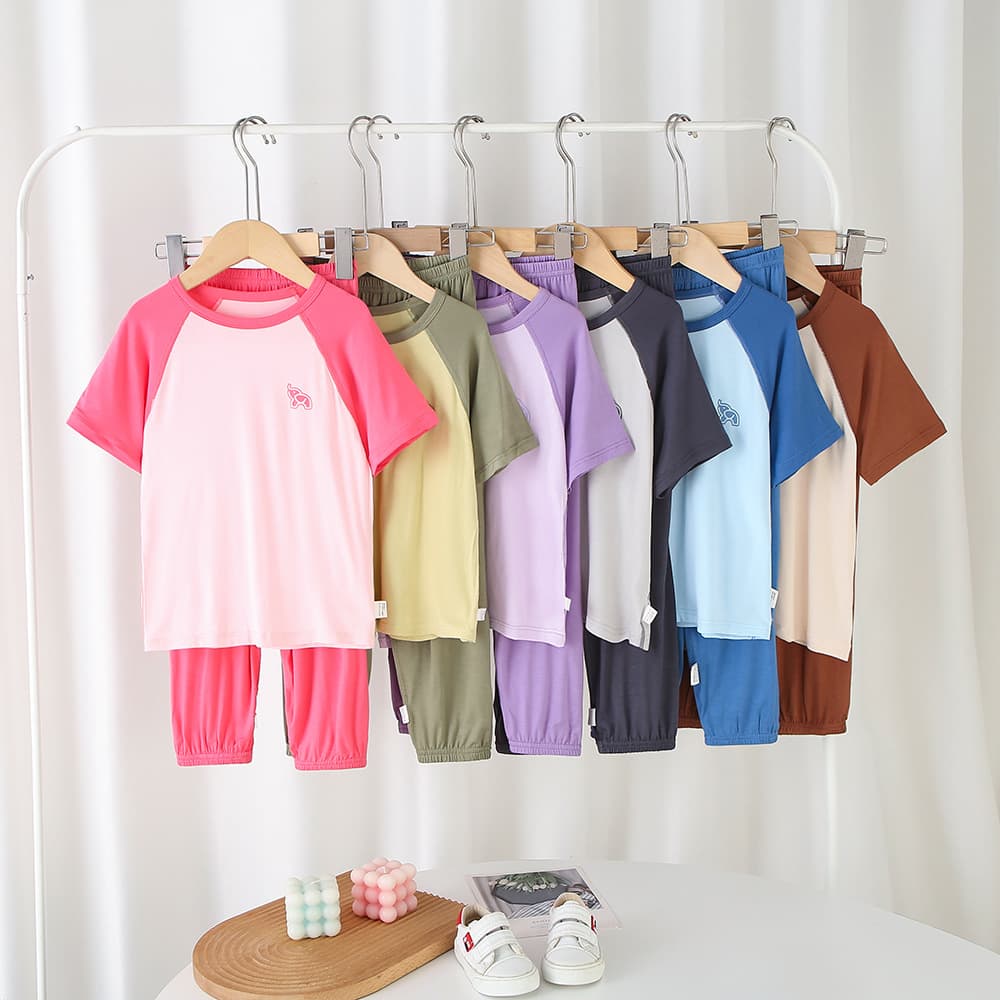 Boys' Summer Modal Pajamas 2026 New Summer Style Children's Short Sleeve Homewear Big Boy Air Conditioning Suit Thin
