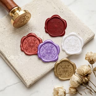 Wax Seal Stamp Starry Wax Label Wax Sheet Envelope Seal Sticker Invitation Envelope Love Letter Wax Coin Wax Sticker