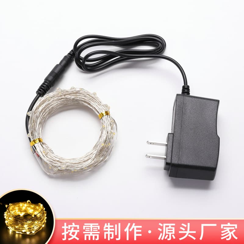 LED 12V DC Plug New Year Decorative Lights Festival Christmas Wedding Waterfall Indoor Copper Wire Colorful Light String Star Lights