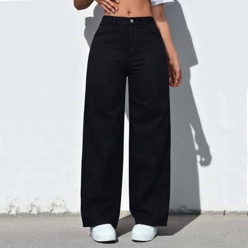 Russian Ozon Cross-Border E-Commerce Hot-Selling Women's Straight-Leg Wide-Leg Jeans for Export, In-Stock for Drop Shipping