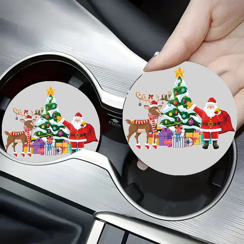 Cross-border Source Round Car Cup Mat Coffee Cup Soft Pad Tea Cup Mat Non-slip Heat Insulation Pad Silicone Coaster