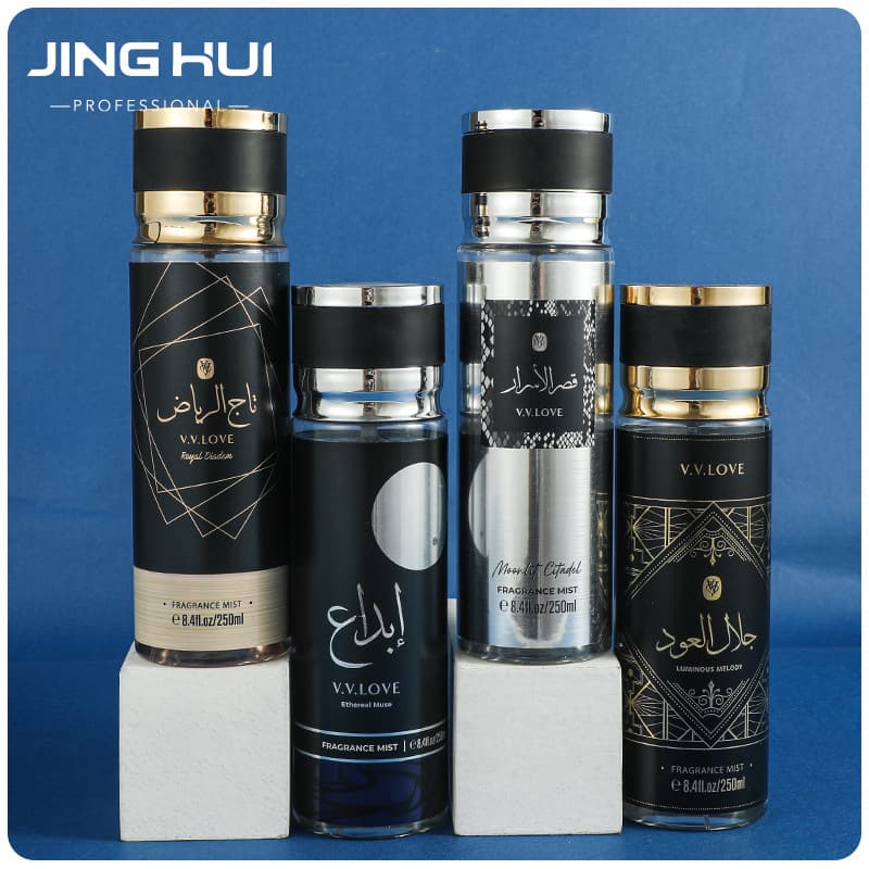 Middle Eastern Arabian hot-selling body spray, oriental scent body mist spray, wholesale for export.