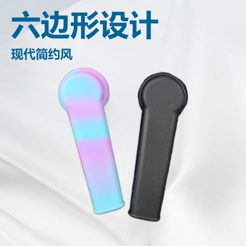 Manufacturer sells small colored smoking pipes, silicone pipes, glass silicone pipes, pet teething silicone sticks, ready for sale