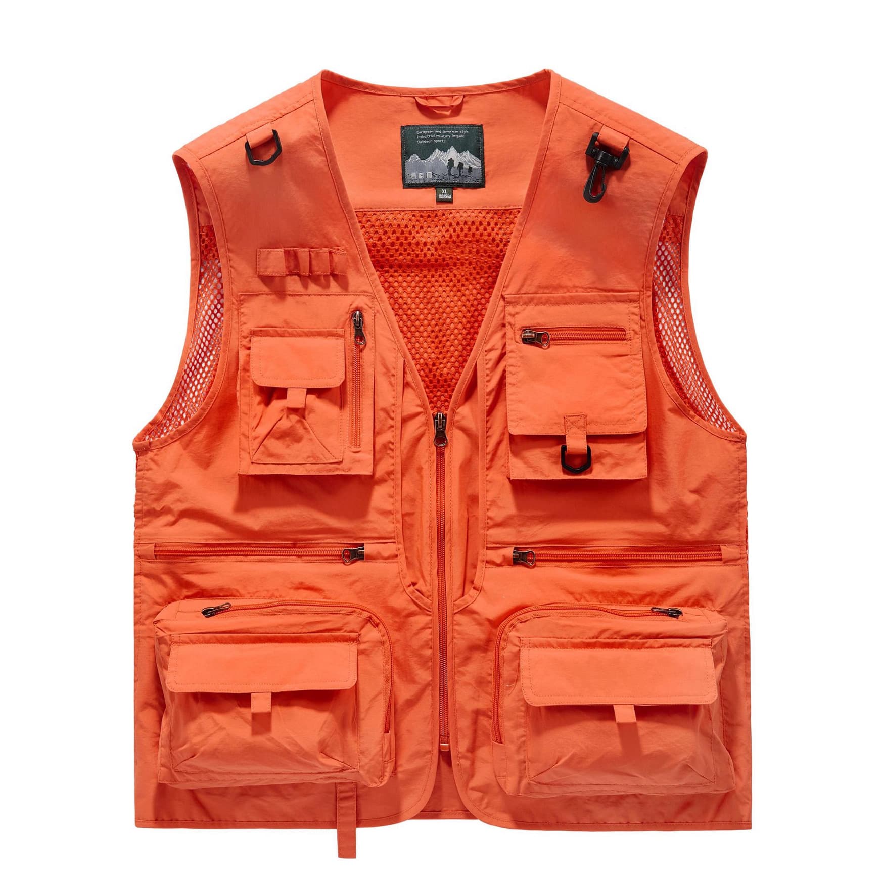 Outdoor Mountain Multi-Pocket Vest Cross-Border Casual Vest with Custom Logo Embroidery/Printing for Fishing and Photography
