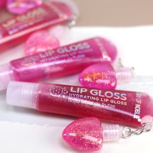 L541 Glitter Lip Gloss 2-in-1 IMAN OF NOBLE Gold Glitter Transparent Moisturizing Lip Oil SHINYLIPGLOSS