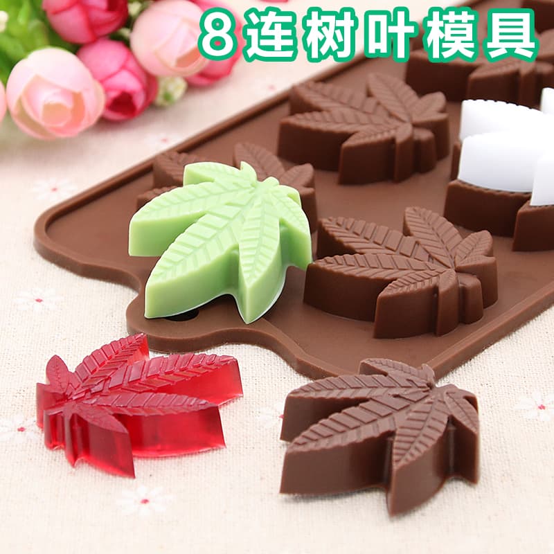 DIY Leaf Chocolate Mold Food-Grade Silicone Mold for Baking Cake Decoration Maple Leaf Shape Handmade Soap Mold