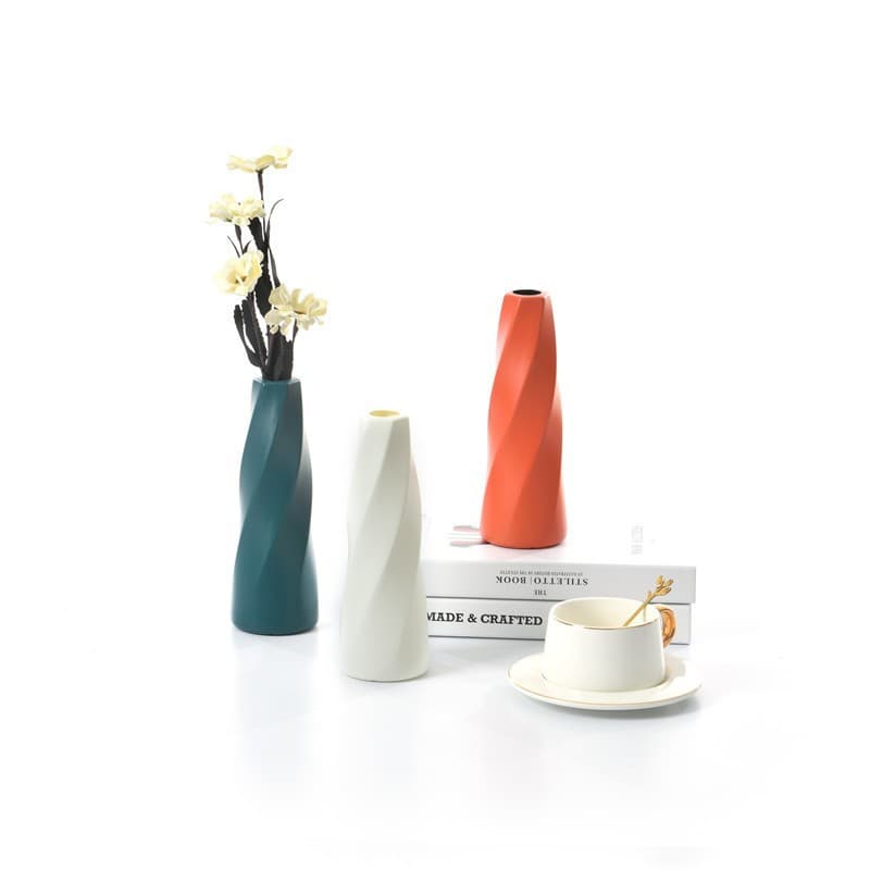Wholesale Multi-Style Plastic Flower Vases for Living Room, European Style Decorative Vases, Shatterproof for Fresh and Dried Flowers