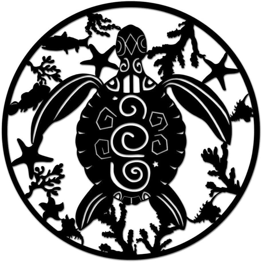 Cross-border Sea Turtle Metal Wall Art Ocean Animal Decoration Living Room Bedroom Wall Metal Sculpture Home Decor