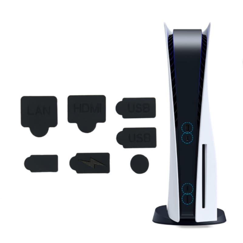 Suitable for PS5 host dustproof plug USB HDM dustproof plug P5 dustproof set 7-in-1 set cross-border exclusive supply