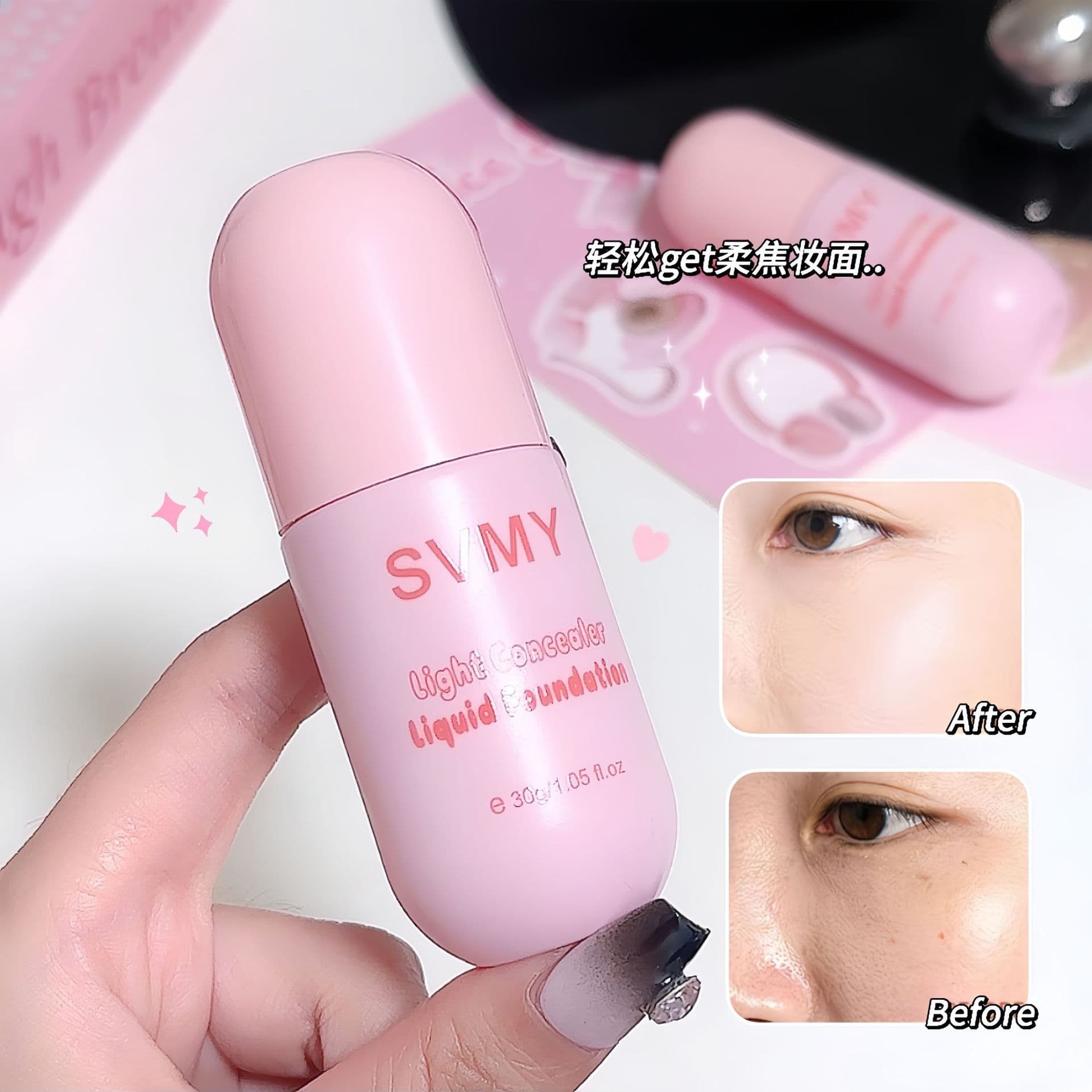 Liquid Foundation Smooth Hydrating Skin-Fit Non-Caking Concealing Matte Velvet Liquid Foundation