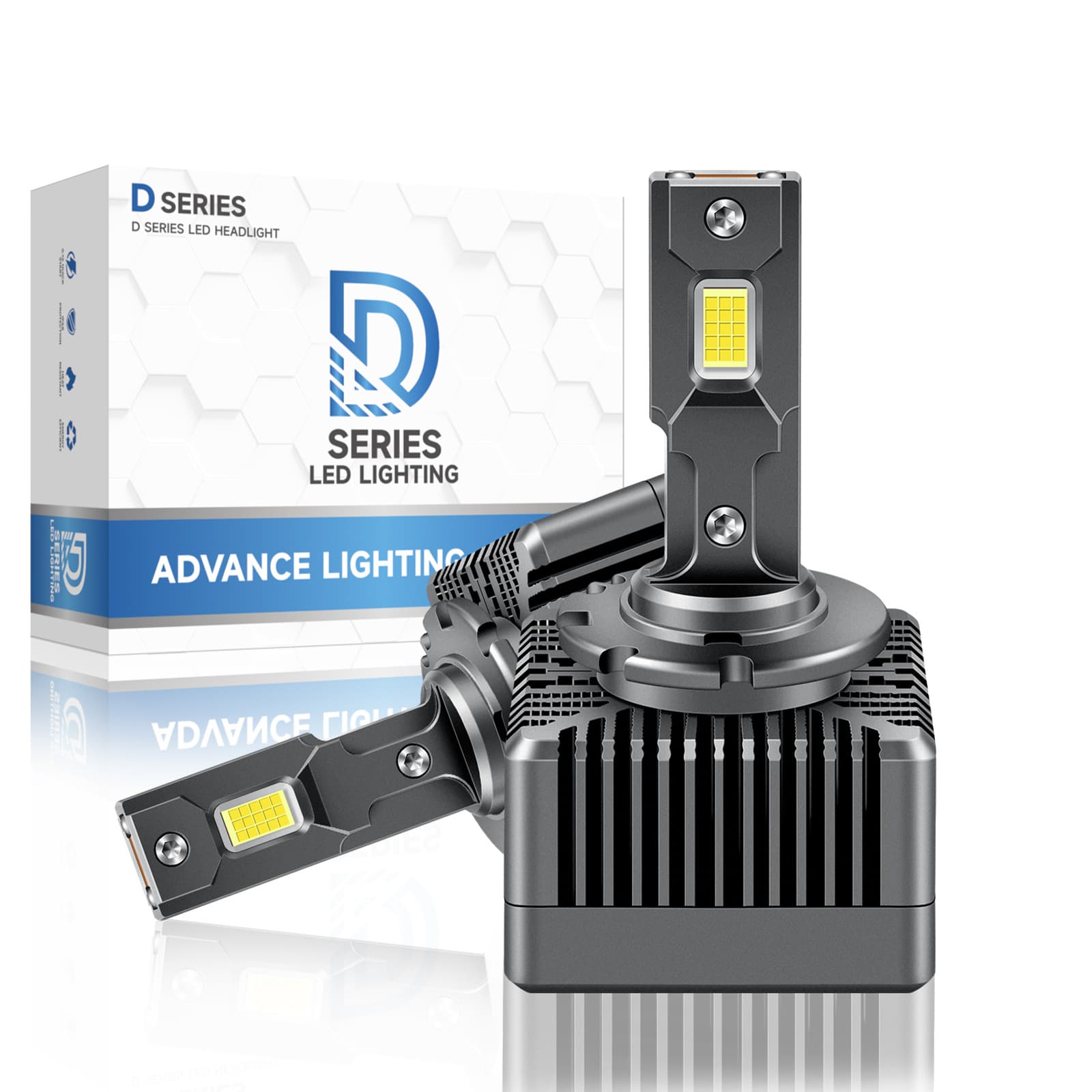High Power Car LED Headlights D1s D3s D2s D4s D5s D8s Double Copper Tube No Damage Modification Built-in Decoding