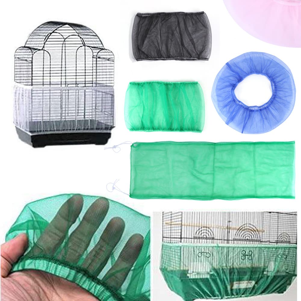 Cross-border Hot Selling Mesh Bird Cage Cover Bird Cage Accessories Mesh Dust Cover Medium and Large Anti-splash Dust-proof Bird Cage Cover