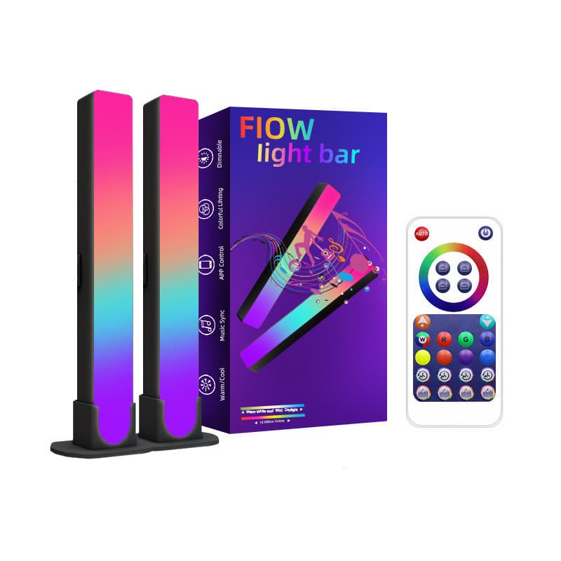New Desktop Rainbow Ambient Light - RGB Color-Changing Music Sound Control Ambient Light, TV Sensor Rhythm Audio Pickup Light
