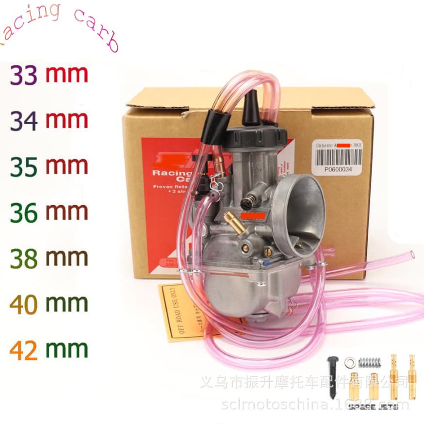 ATV Motorcycle Universal Carburetor PWK33 35 34 36 38 40 42mm + Jet Nozzle