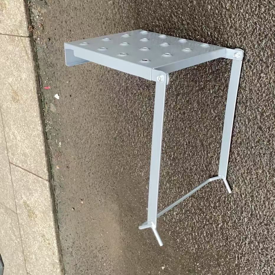 Labeled telescopic ladder accessories, iron small platform, A-frame household multi-purpose folding ladder, multi-functional storage rack