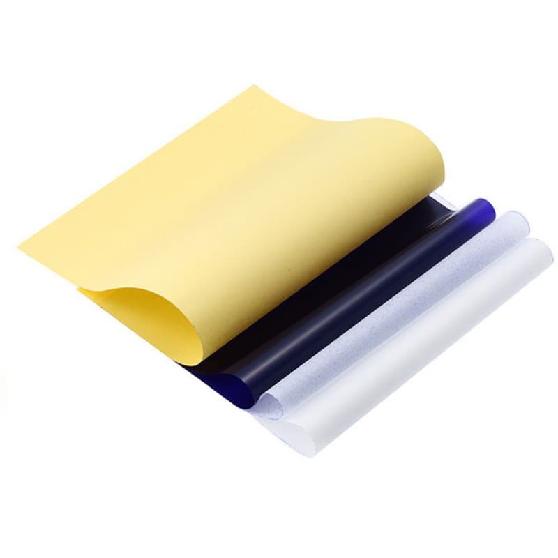 10 Sheets Tattoo Transfer Paper, Transfer Consumables for Use with Gel Transfer Paste, Tattoo Stencil Paper for Design Transfer