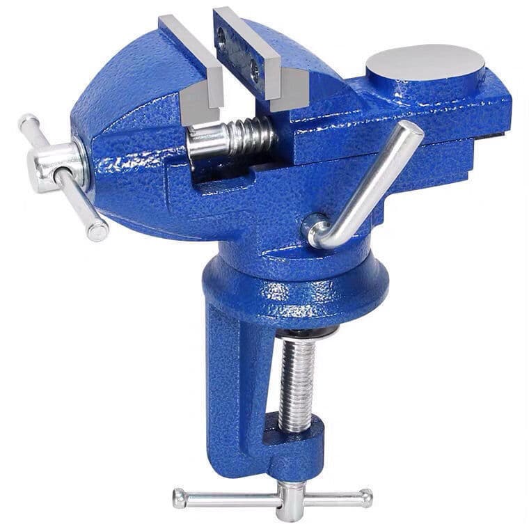 Multifunctional Workbench Swivel Woodworking Vise Small Bench Vise Clamp Woodworking Table Vise Blue