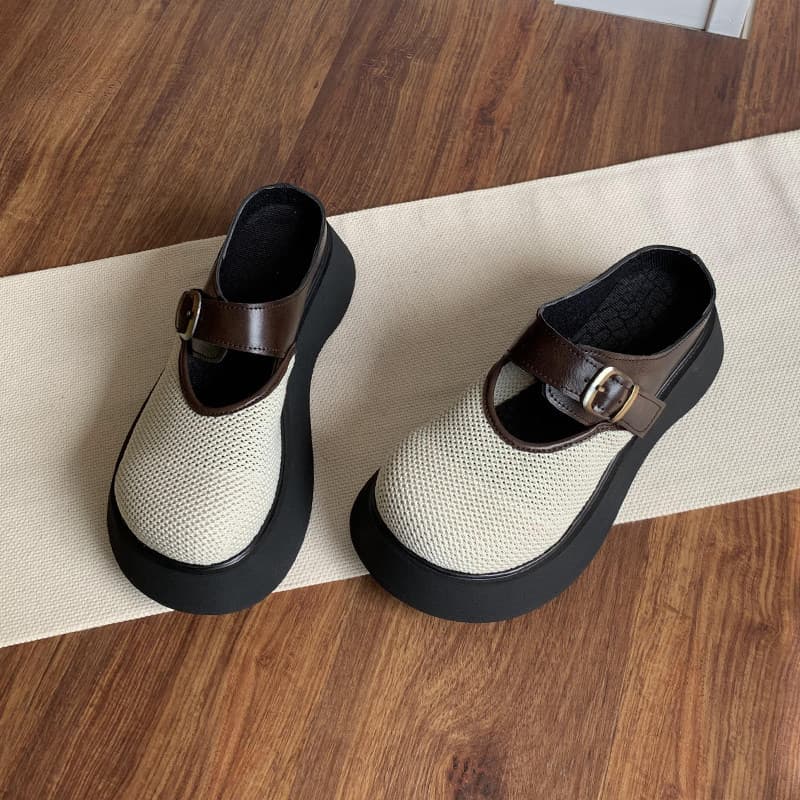 Thick-Soled Outdoor Slippers for Women, Slip-On Mesh Mules, 2026 New Lazy Birkenstock Sandals, Summer Mesh Shoes