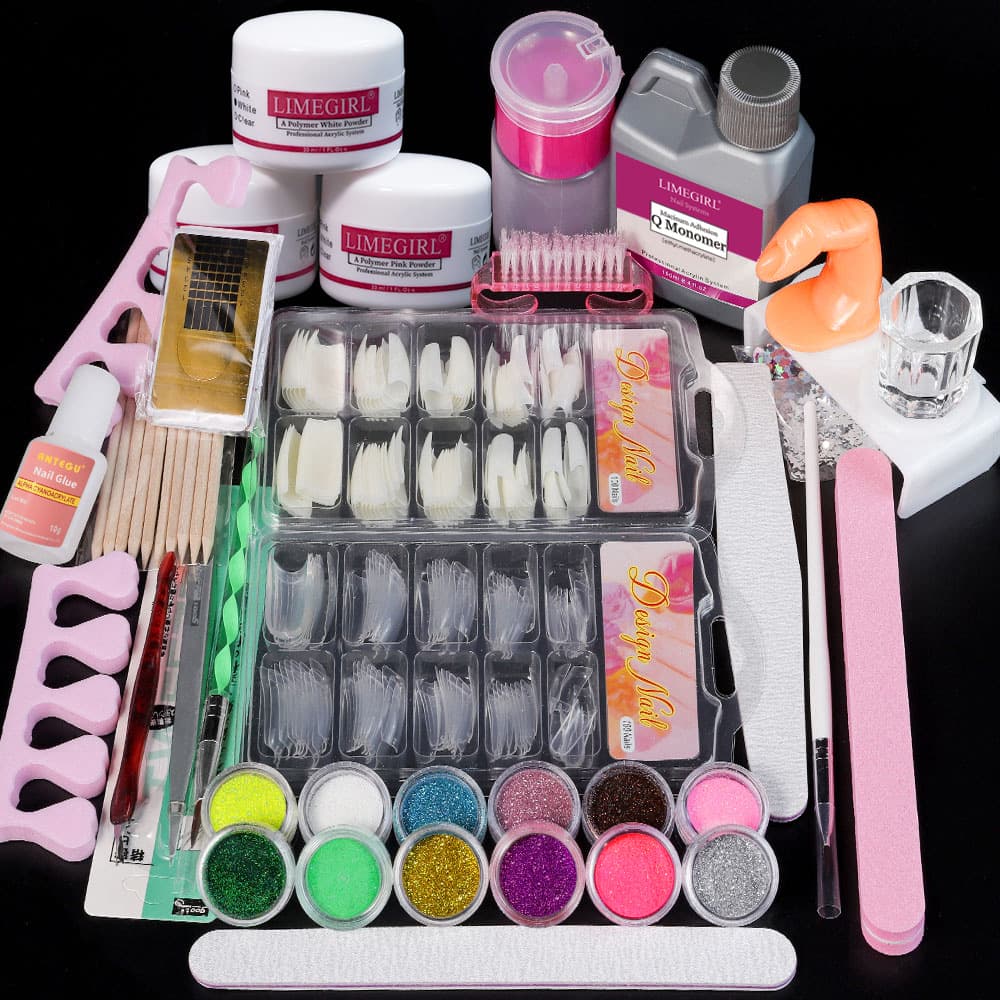 Cross-border crystal powder extension tool set Acrylic Nail Kit acrylic manicure set