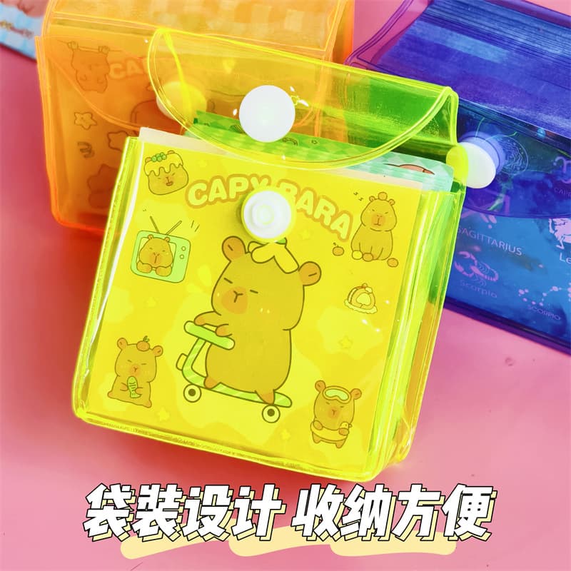 Capybara double-sided printed origami small squares, mini cute paper cranes for children's kindergarten handicrafts