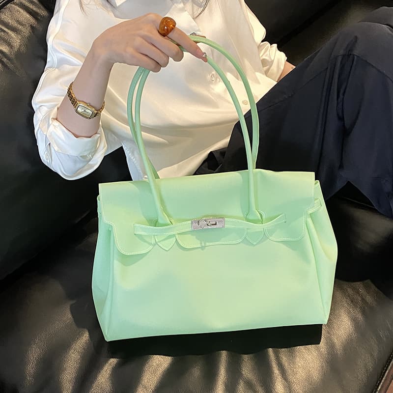 Cross-border kiikii same style jelly bag PVC Kelly bag shoulder bag large capacity handbag tote Kelly jelly bag