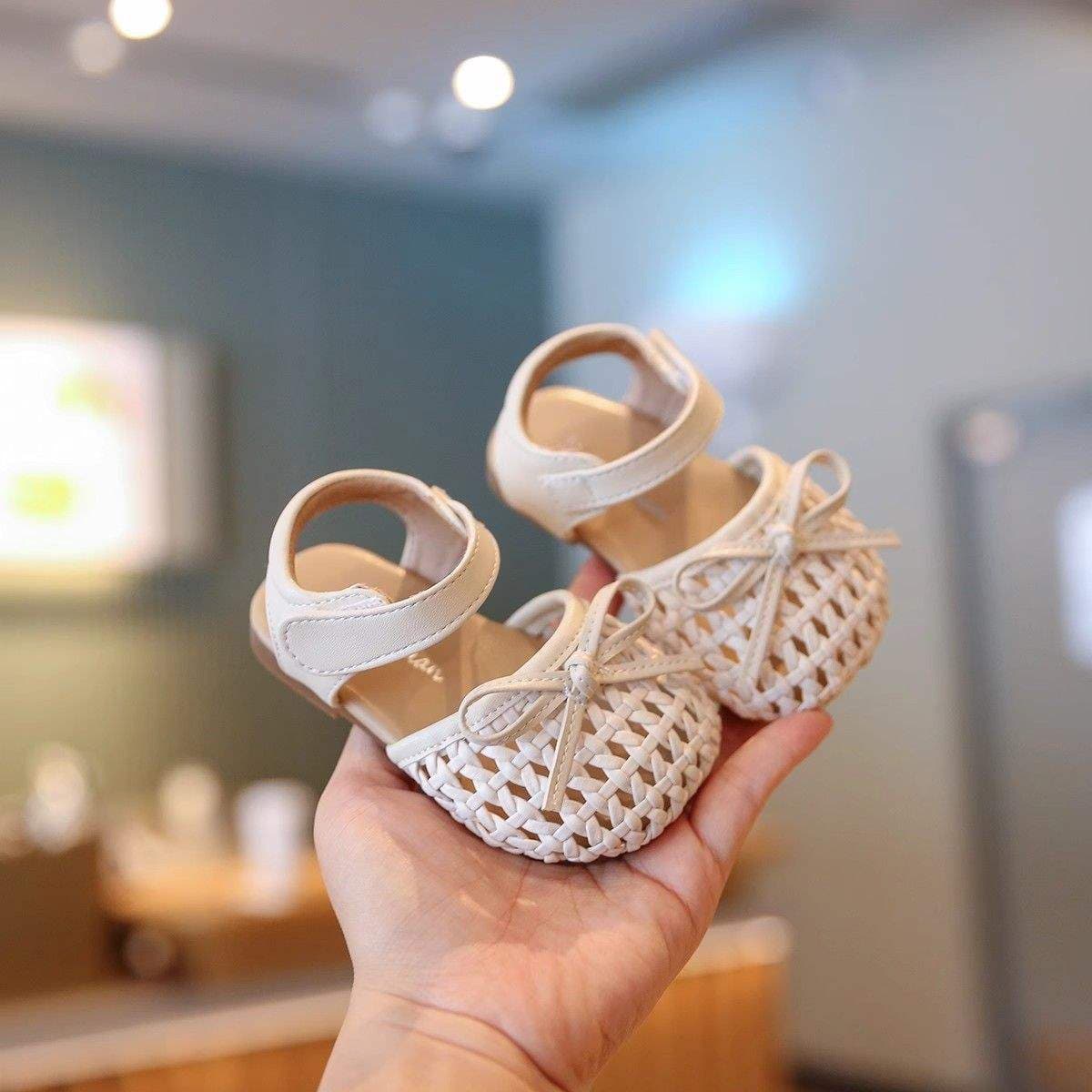 Summer Baby Girl Sandals Toddler Sandals Non-Slip Soft Sole Princess Shoes for 1-3 Years Infant Walking Shoes