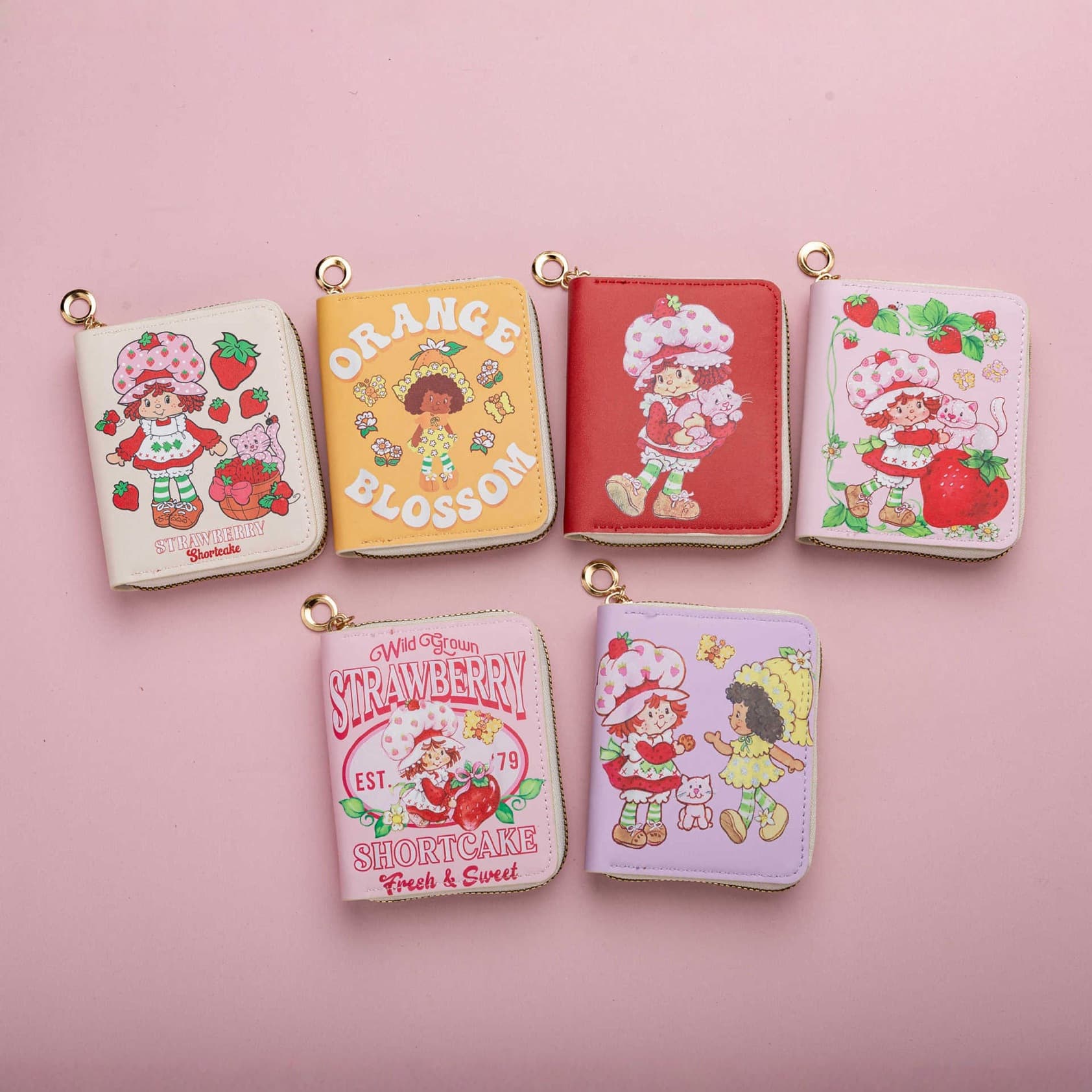 Cross-border new generation short women's cartoon wallet strawberry girl cute student coin purse trendy children's bag