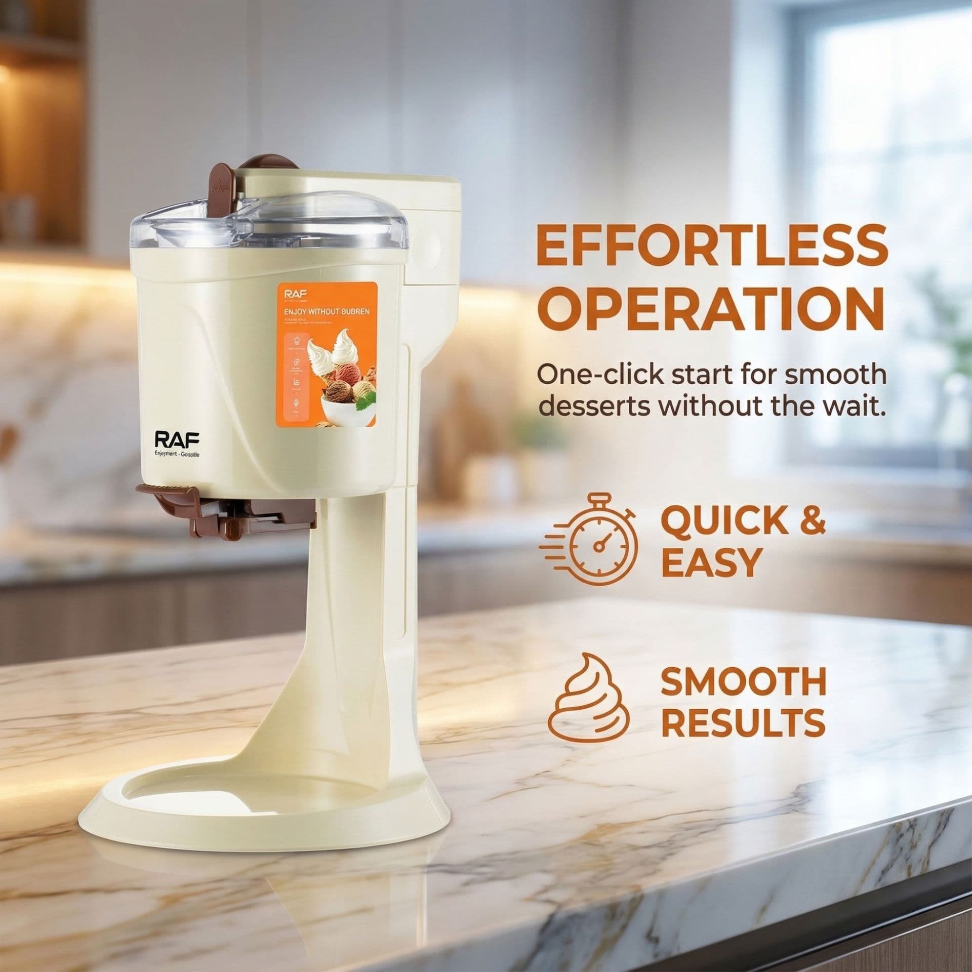 Cross-border Home Ice Cream Maker DIY Children's Ice Cream 1L Capacity Fully Automatic Small Pre-cooling Ice Cream Machine