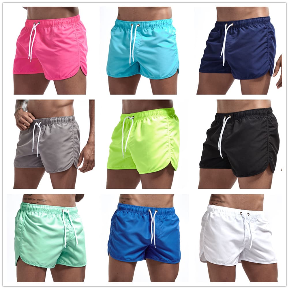 Hemmed Men's Shorts, Home Shorts, Smooth Beach Shorts, Slim Fit Three-Quarter Shorts, Sports Shorts, 14 Colors