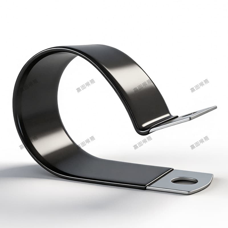 Plastic-coated strip clamp 304 stainless steel R-type hose clamp with glue Tianjin cross-border fixed reinforced thickened pipe clamp water pipe
