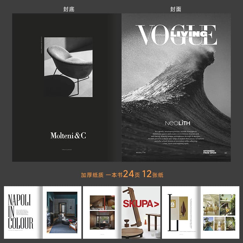 Ins Influencer Magazine Book Photography Prop English Book Photo Background Soft Decoration Card European and American Cover Magazine