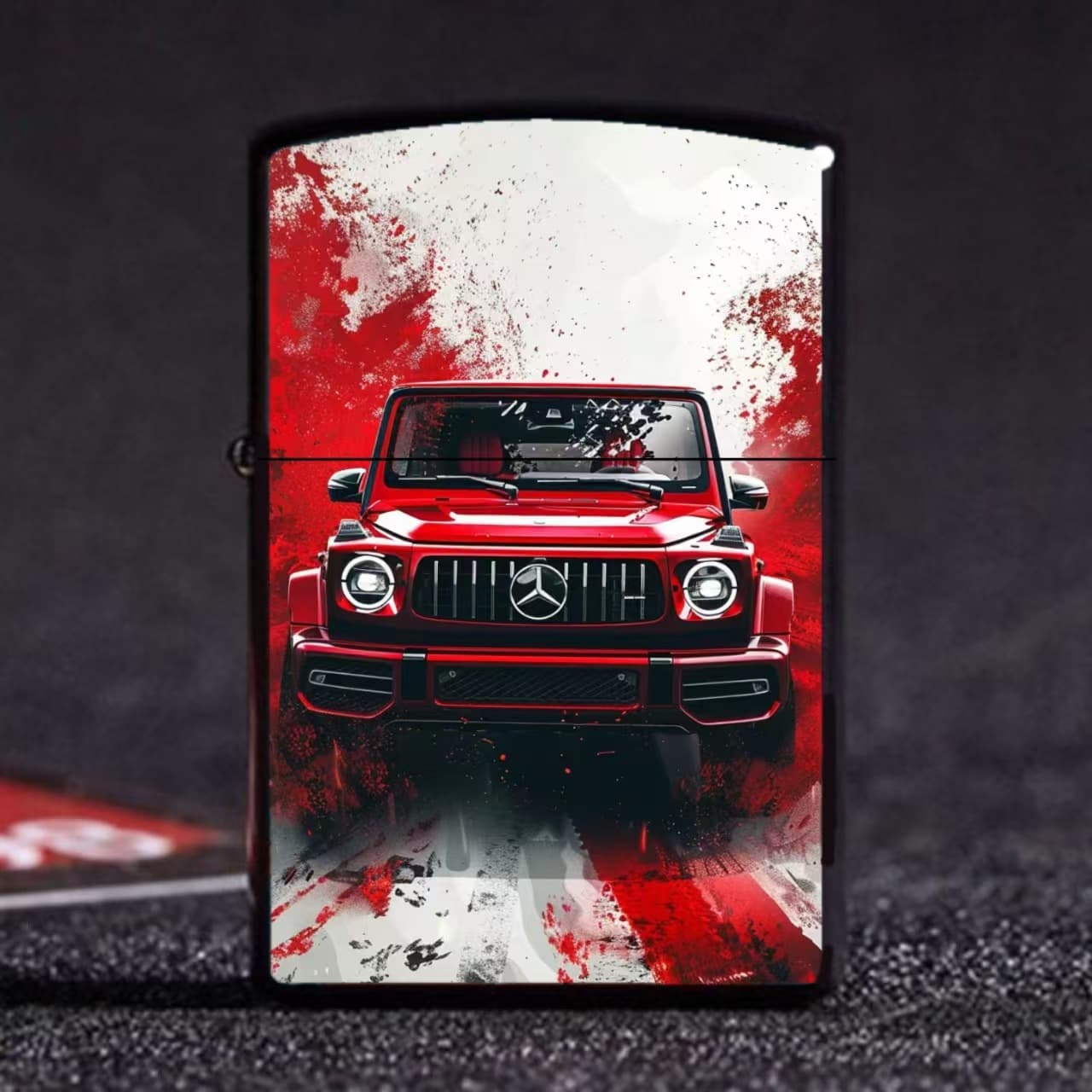 Cross-Border Export Lighter Mercedes-Benz BMW Creative Pattern Metal Lighter Wheel Flint Kerosene Lighter