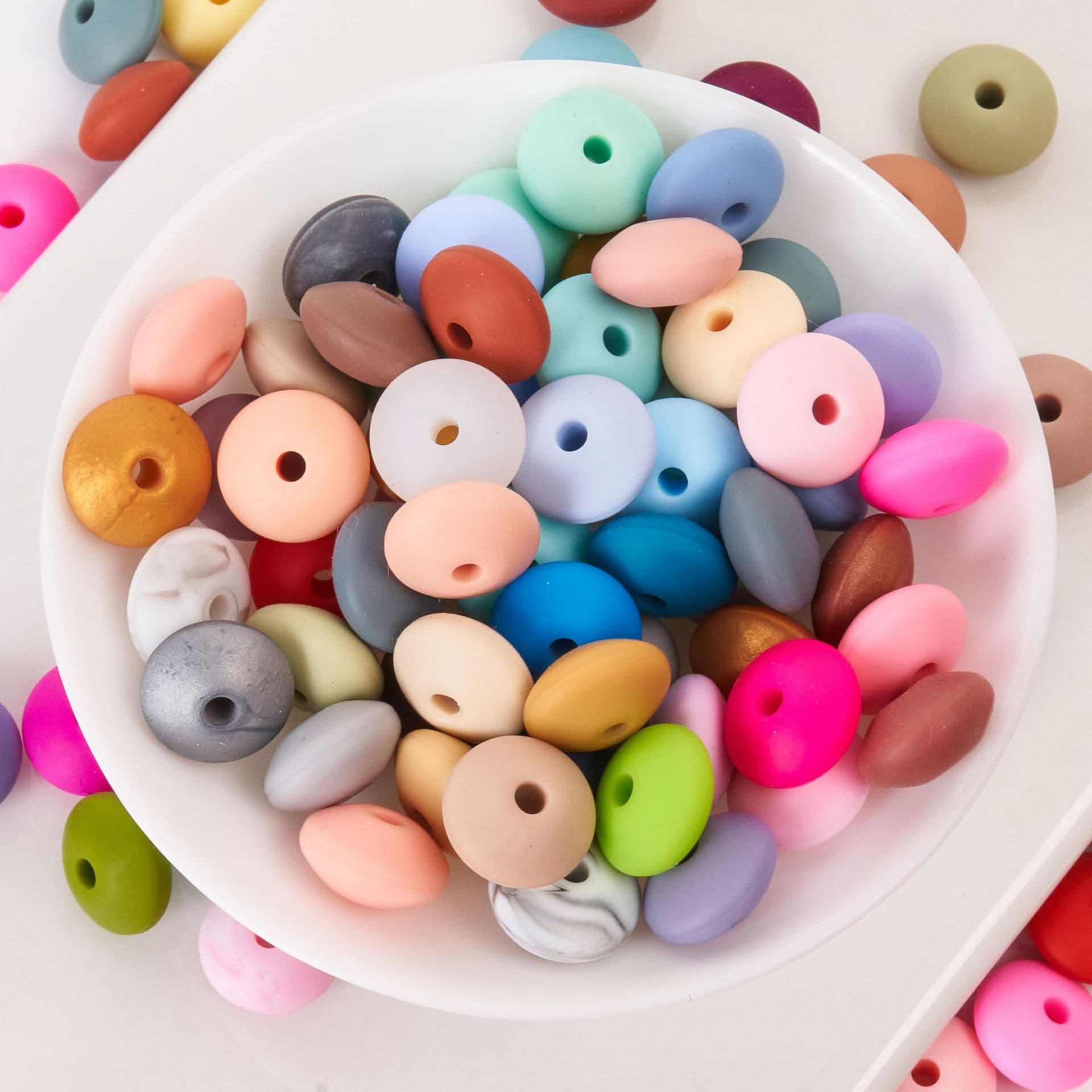 12mm Silicone Beads For Abacus Baby Pacifier Chain Accessories Colorful Beads For Diy Handmade Baby Feeding Tool Parts