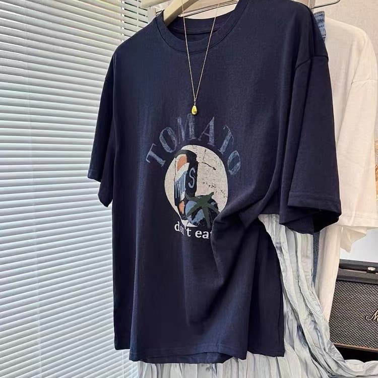Special Offer Plus Size 120kg Cute Youthful Cool Cartoon Letter Print Round Neck Short Sleeve T-Shirt Women's Trendy Top