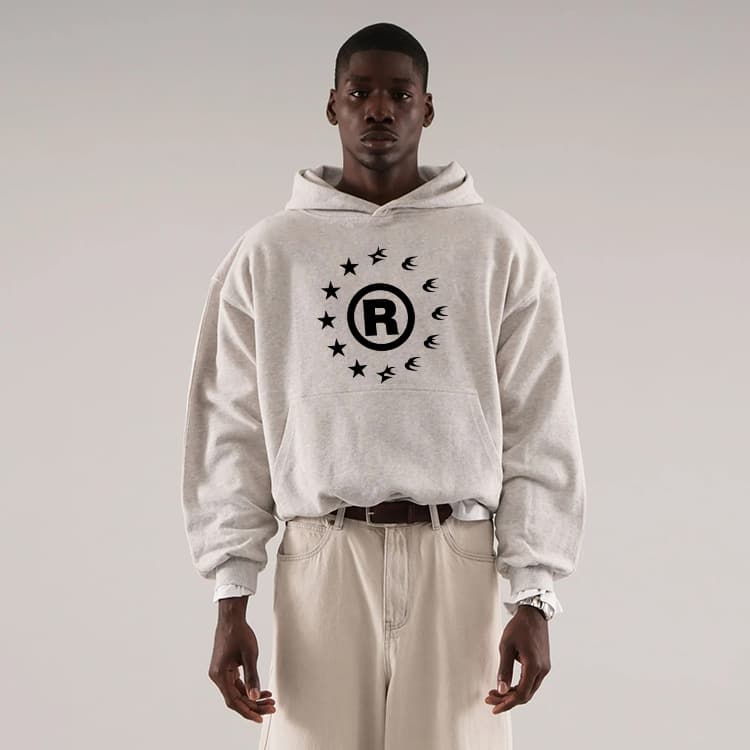 Oversized fleece-lined hoodie for both men and women