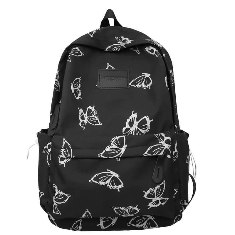 New Japanese Style Ins Butterfly Middle School Student Backpack Large Capacity Girls Travel Lightweight Backpack