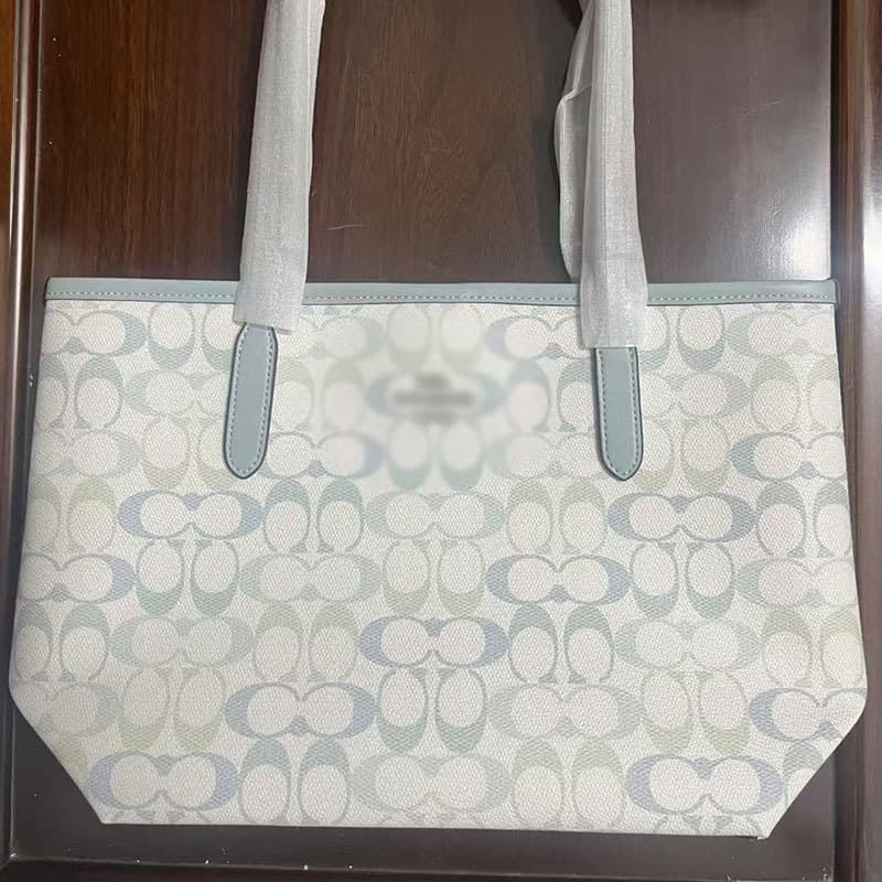 C Brand New City26 Tote Bag Blue Classic Monogram Shoulder Bag Handbag Shopping Basket