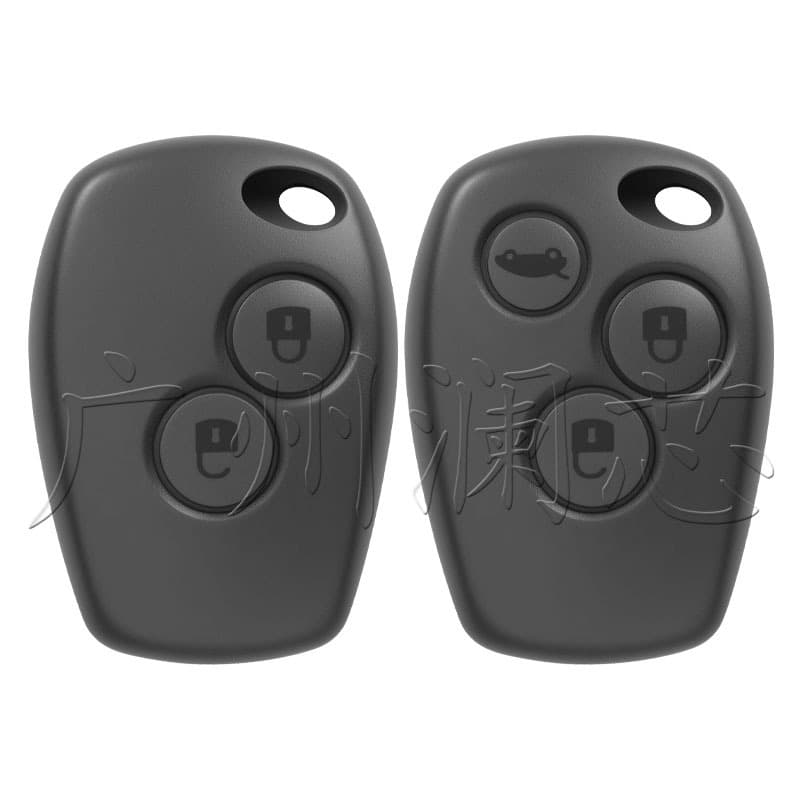 Suitable for Renault Clio3 Dacia 2/3 Button Straight Remote Key Shell Replacement, Flat/Vertical Milling Available, Does Not Include Blank Key