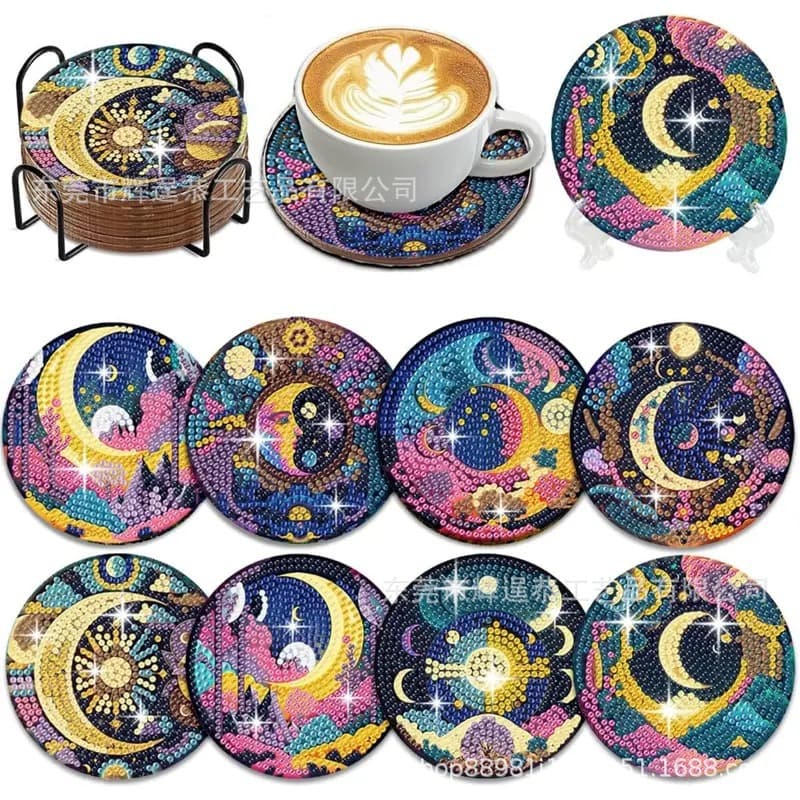 Art Diamond Painting Coasters Kits