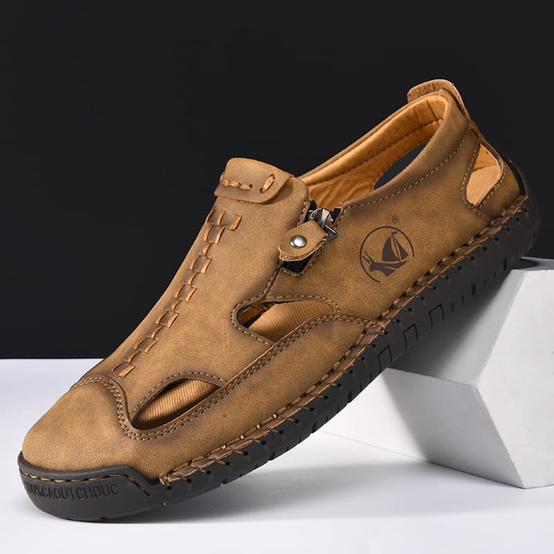2025 New Cross-Border Summer Men's Closed-Toe Sandals Breathable Trendy Casual Shoes Large Size Hollow Beach Shoes